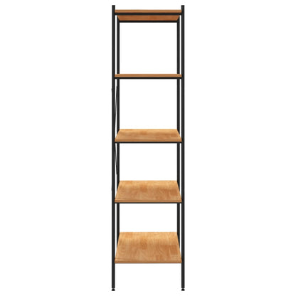 vidaXL 5-Tier Shelving Unit Black and Oak 80x40x163 cm