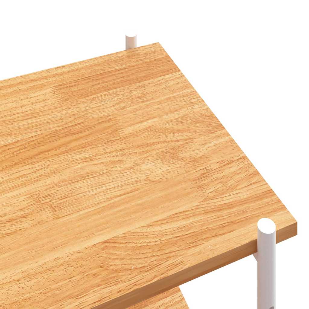 336350 vidaXL 5-Tier Shelving Unit White and Oak 80x40x163 cm