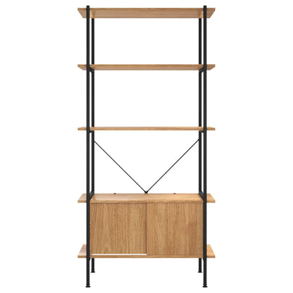 vidaXL 5-Tier Shelving Unit with Cabinet 80x40x163 cm Steel and Engineered Wood