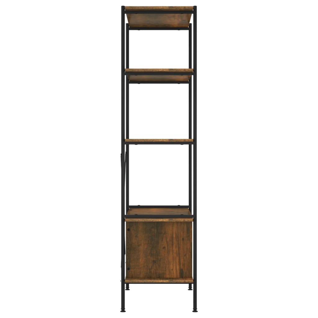 vidaXL 5-Tier Shelving Unit with Cabinet 80x40x163 cm Steel and Engineered Wood