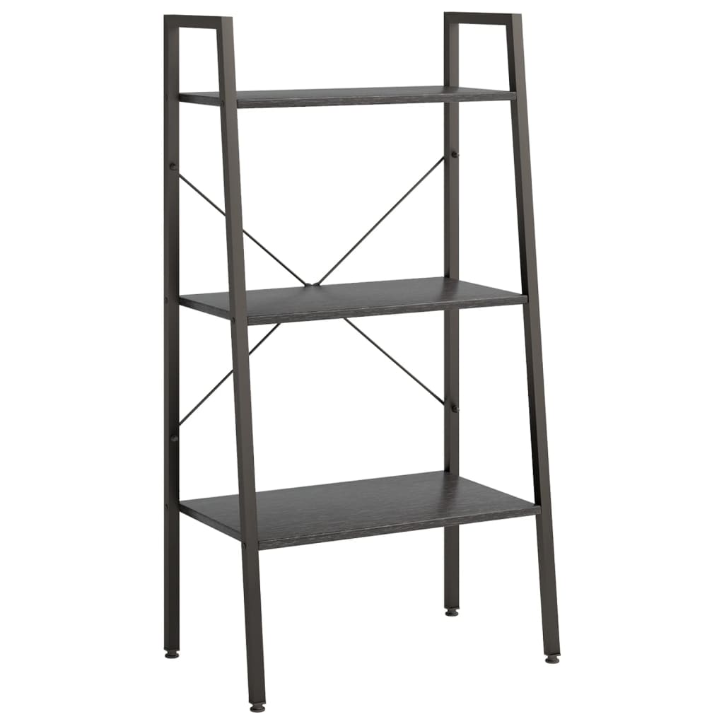 vidaXL 3-Tier Standing Shelf Black 56x35x108 cm