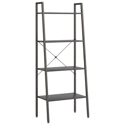 vidaXL 4-Tier Standing Shelf Black 56x35x140 cm