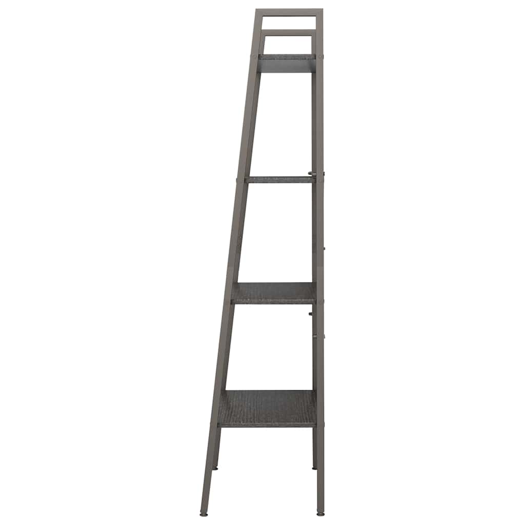vidaXL 4-Tier Standing Shelf Black 56x35x140 cm