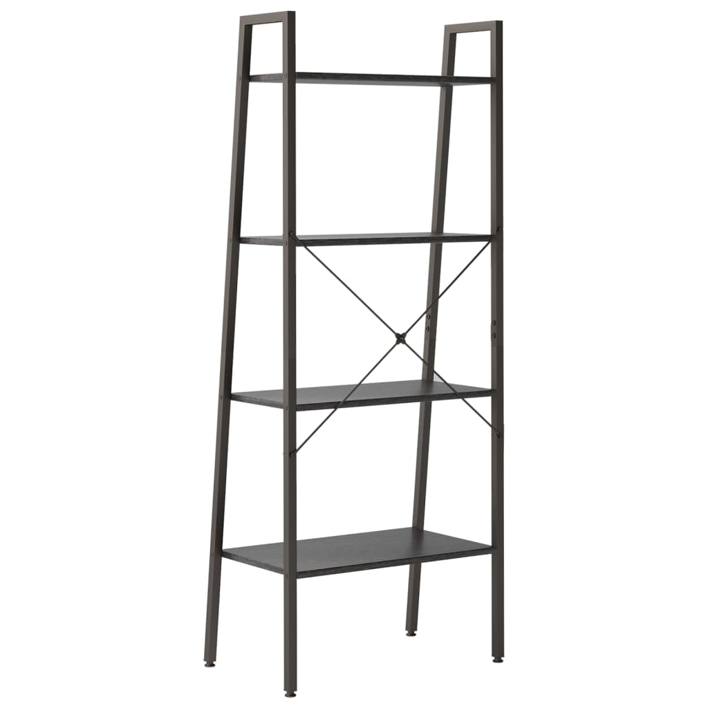 vidaXL 4-Tier Standing Shelf Black 56x35x140 cm