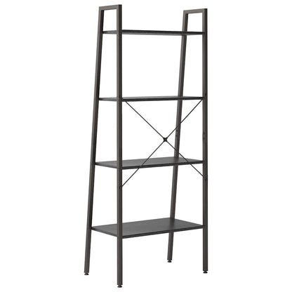 vidaXL 4-Tier Standing Shelf Black 56x35x140 cm