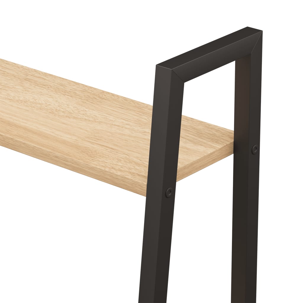 vidaXL 5-Tier Standing Shelf Light Brown and Black 56x35x174 cm