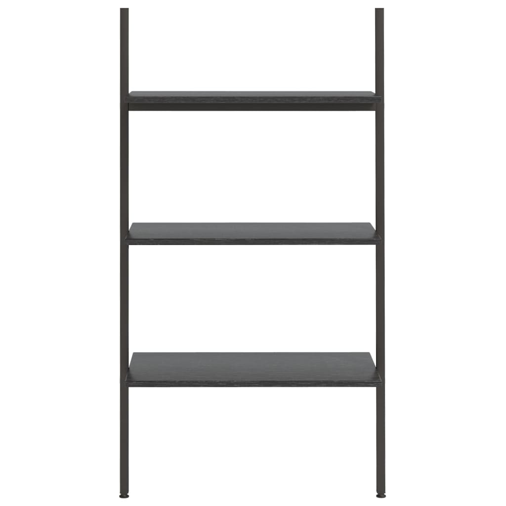 vidaXL 3-Tier Leaning Shelf Black 64x34x116 cm