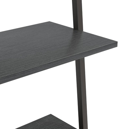 vidaXL 3-Tier Leaning Shelf Black 64x34x116 cm