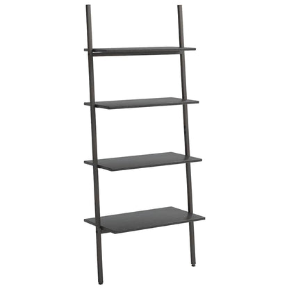 vidaXL 4-Tier Leaning Shelf Black 64x34x150,5 cm