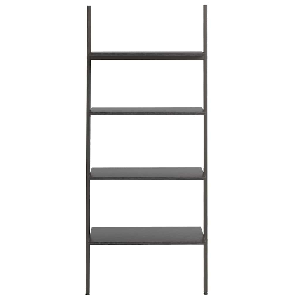 vidaXL 4-Tier Leaning Shelf Black 64x34x150,5 cm