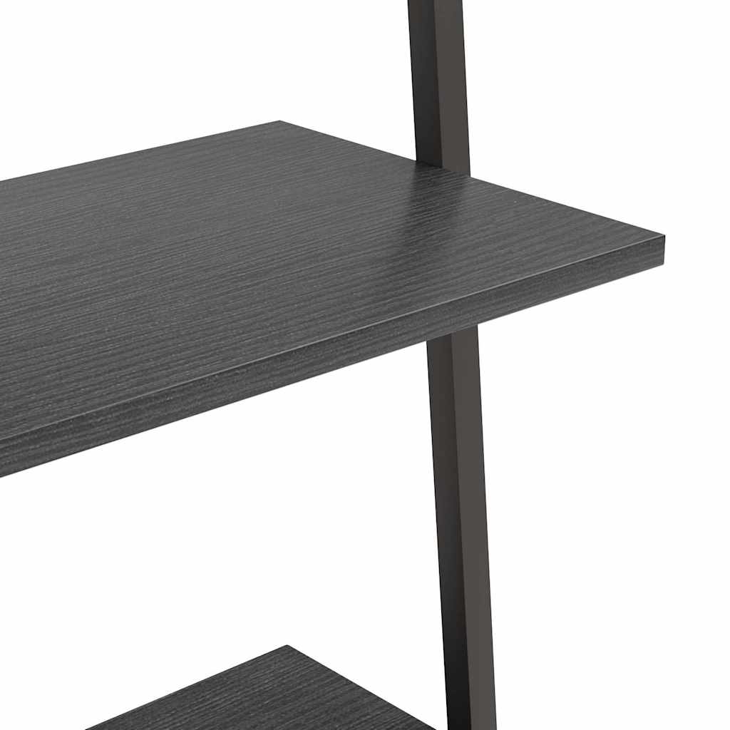vidaXL 4-Tier Leaning Shelf Black 64x34x150,5 cm