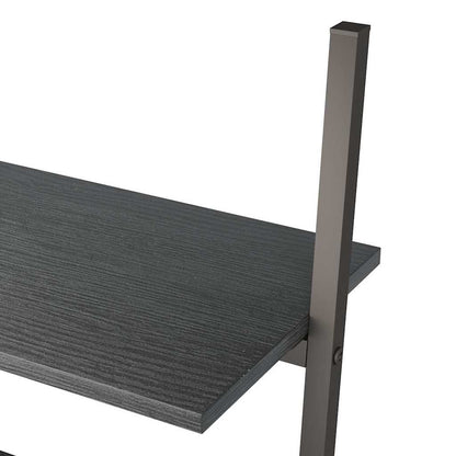 vidaXL 4-Tier Leaning Shelf Black 64x34x150,5 cm