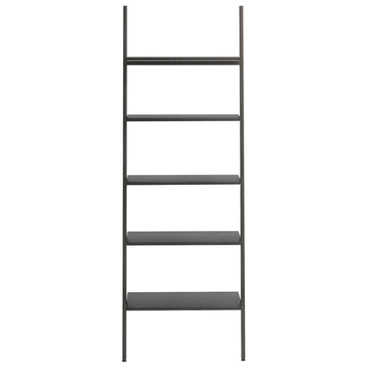 vidaXL 5-Tier Leaning Shelf Black 64x34x185.5 cm