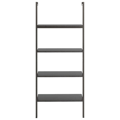 vidaXL 4-Tier Leaning Shelf Black 64x35x152.5 cm