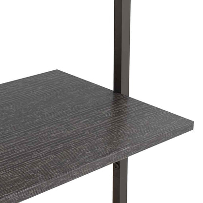 vidaXL 4-Tier Leaning Shelf Black 64x35x152,5 cm