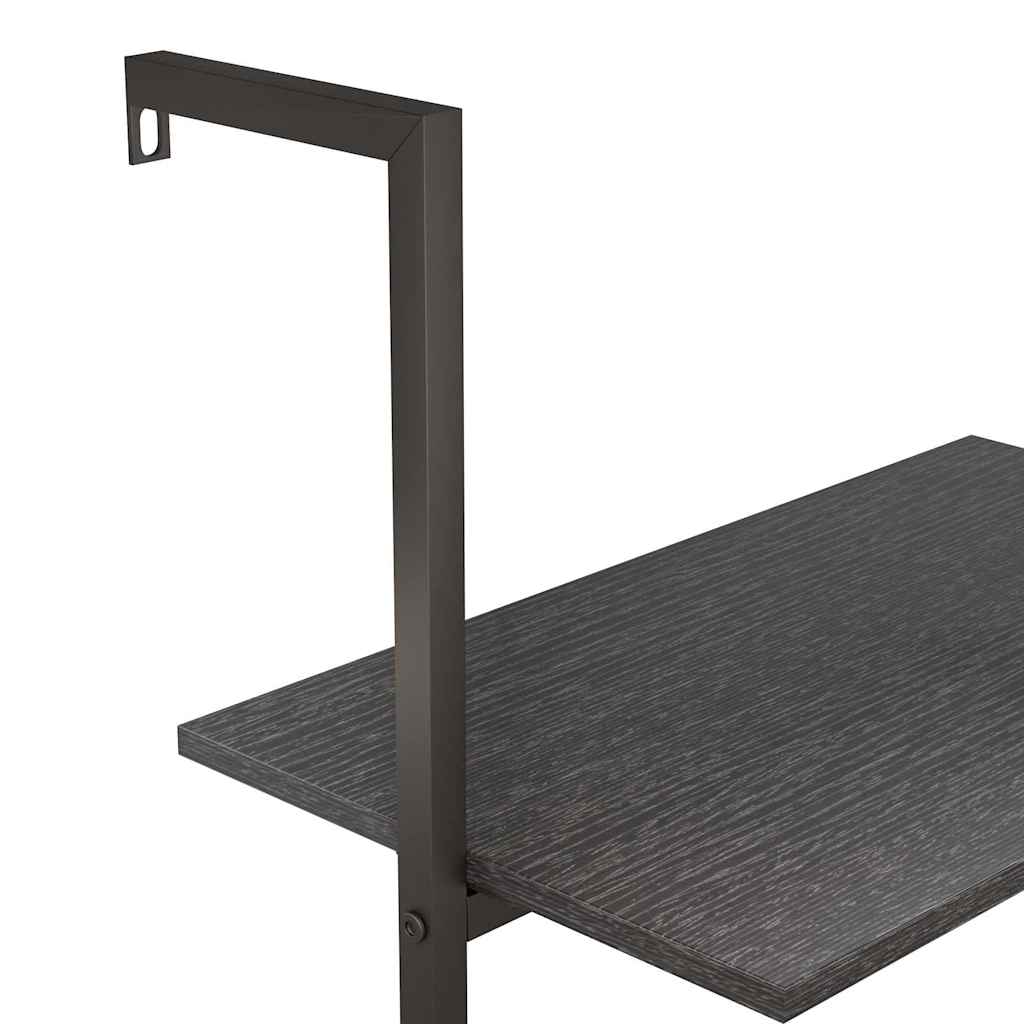 vidaXL 4-Tier Leaning Shelf Black 64x35x152,5 cm