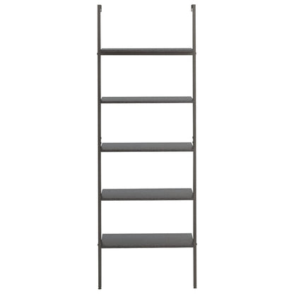 vidaXL 5-Tier Leaning Shelf Black 64x35x185 cm