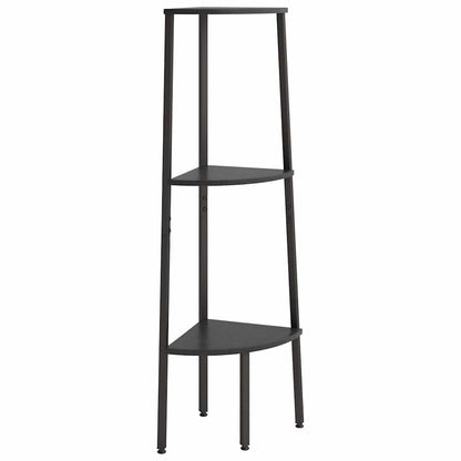 vidaXL 3-Tier Corner Shelf Black 45,5x31,5x120 cm