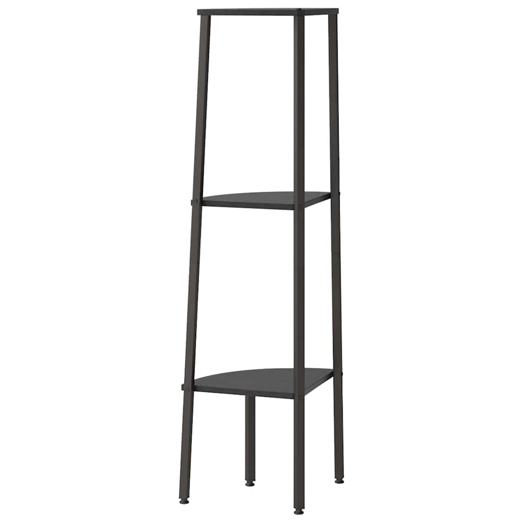 vidaXL 3-Tier Corner Shelf Black 45,5x31,5x120 cm