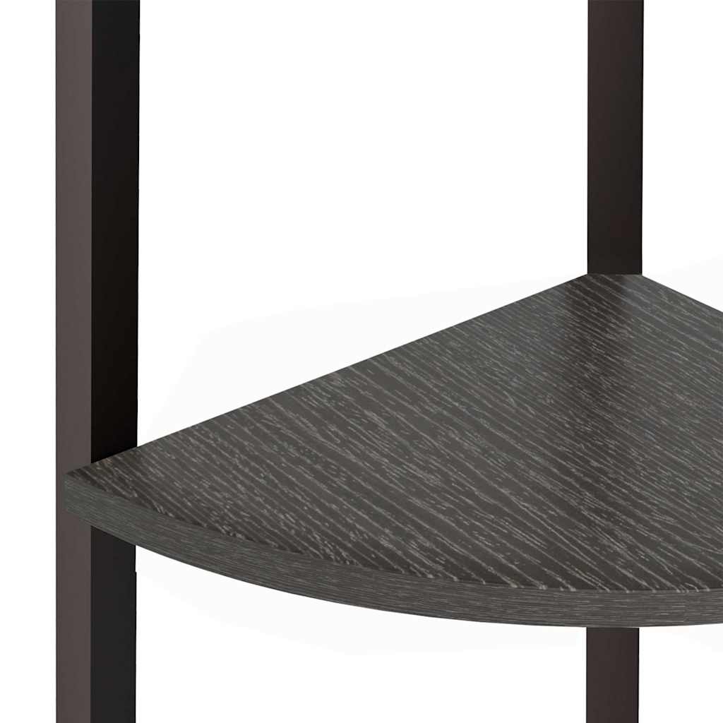 vidaXL 3-Tier Corner Shelf Black 45,5x31,5x120 cm