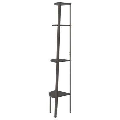 336393 vidaXL 4-Tier Corner Shelf Black 45,5x31,5x150 cm