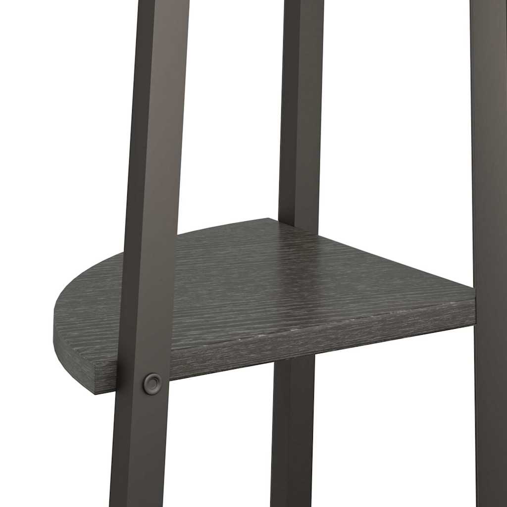 336393 vidaXL 4-Tier Corner Shelf Black 45,5x31,5x150 cm