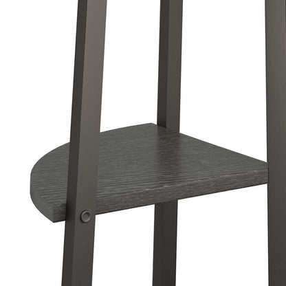 336393 vidaXL 4-Tier Corner Shelf Black 45,5x31,5x150 cm