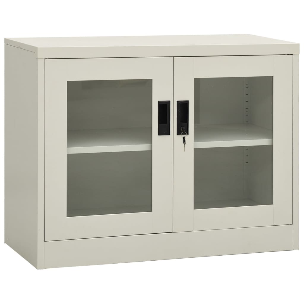 vidaXL Office Cabinet Light Grey 90x40x70 cm Steel