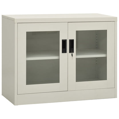 vidaXL Office Cabinet Light Grey 90x40x70 cm Steel