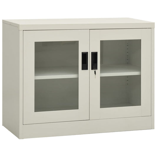 vidaXL Office Cabinet Light Grey 90x40x70 cm Steel
