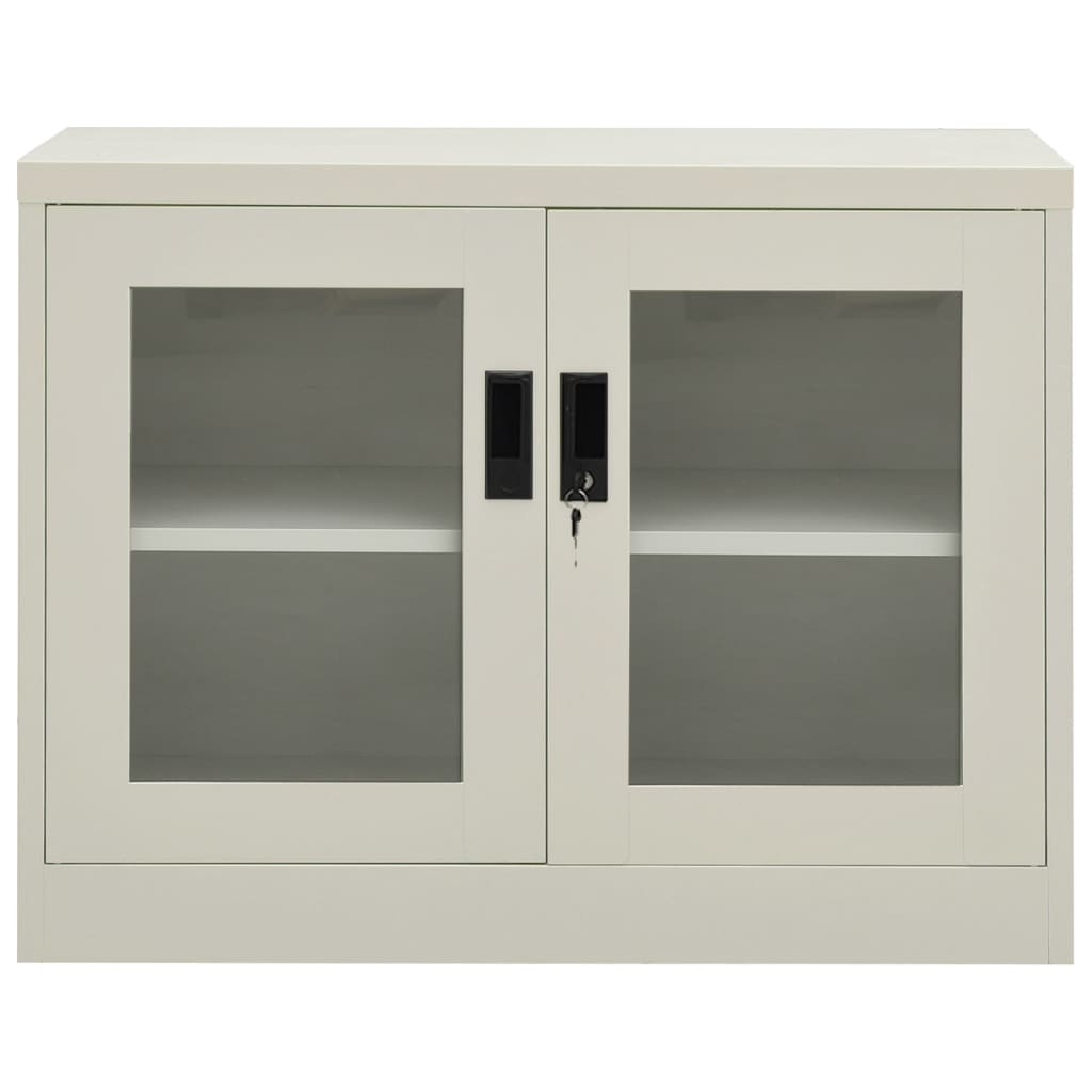 vidaXL Office Cabinet Light Grey 90x40x70 cm Steel