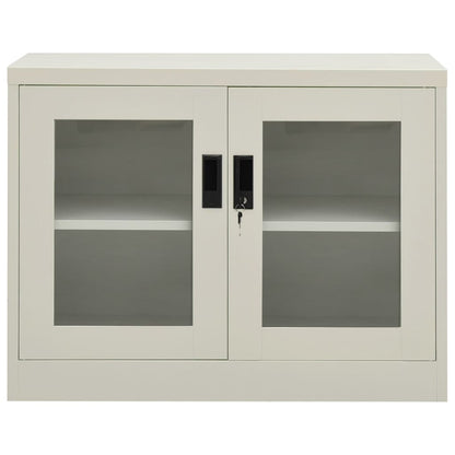 vidaXL Office Cabinet Light Grey 90x40x70 cm Steel