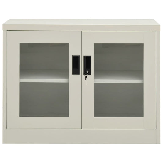 vidaXL Office Cabinet Light Grey 90x40x70 cm Steel