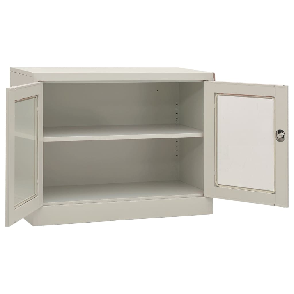 vidaXL Office Cabinet Light Grey 90x40x70 cm Steel