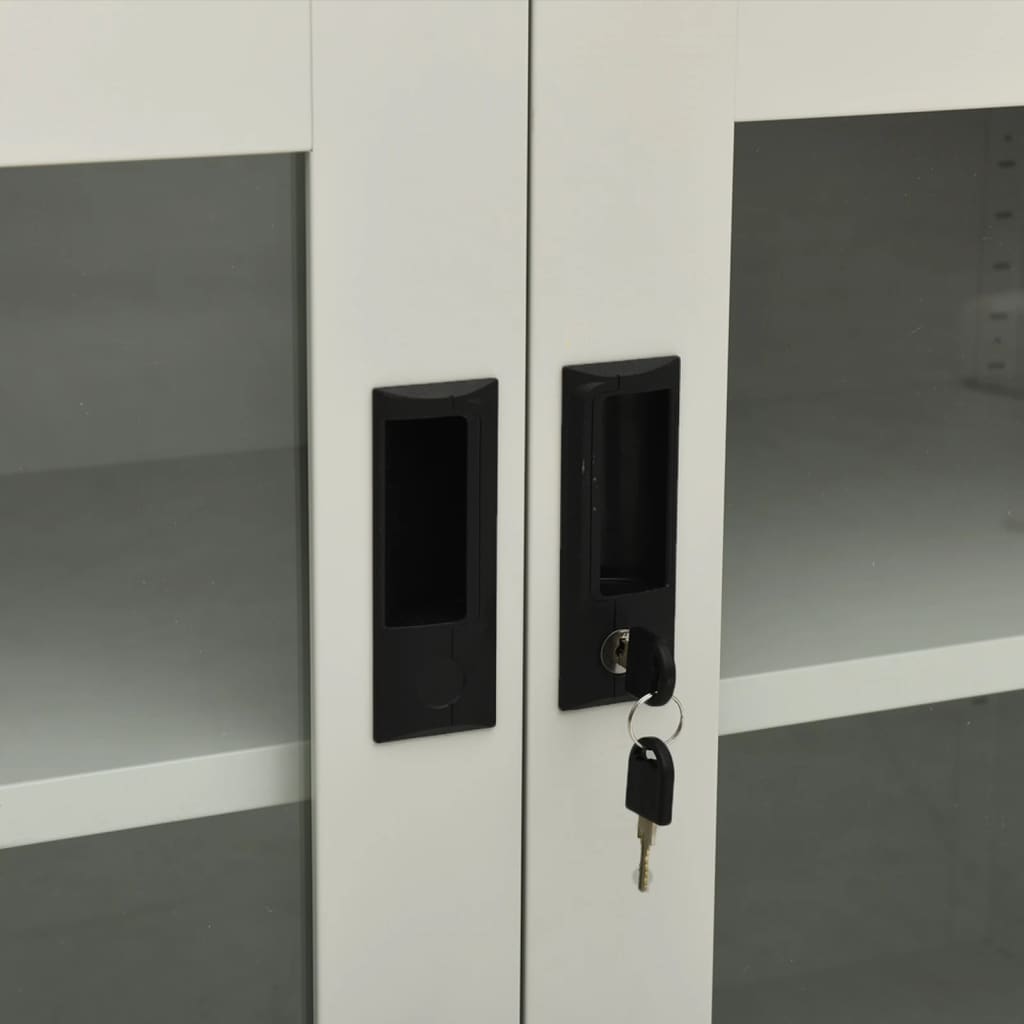 vidaXL Office Cabinet Light Grey 90x40x70 cm Steel