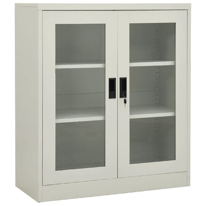 vidaXL Office Cabinet Light Grey 90x40x105 cm Steel