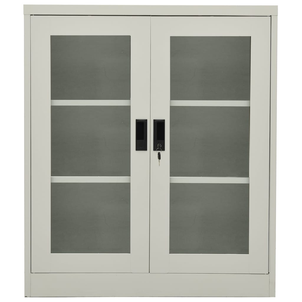vidaXL Office Cabinet Light Grey 90x40x105 cm Steel