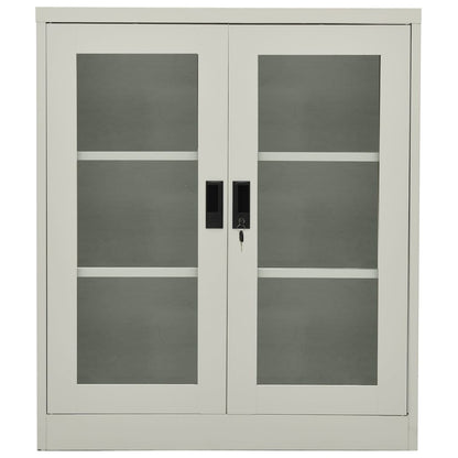 vidaXL Office Cabinet Light Grey 90x40x105 cm Steel