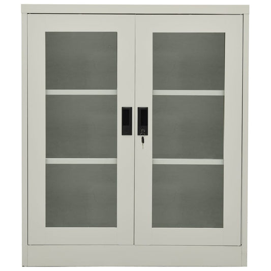 vidaXL Office Cabinet Light Grey 90x40x105 cm Steel
