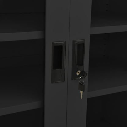 vidaXL Office Cabinet Anthracite 90x40x105 cm Steel