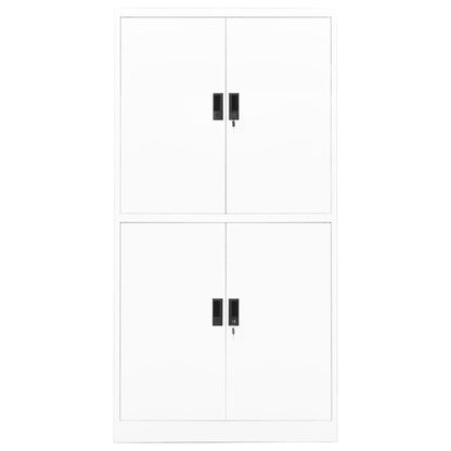 vidaXL Office Cabinet White 90x40x180 cm Steel