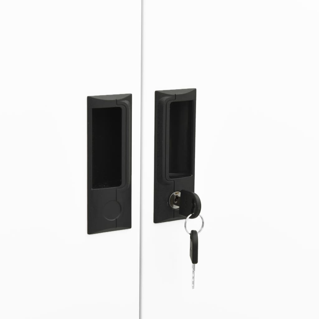 vidaXL Office Cabinet White 90x40x180 cm Steel