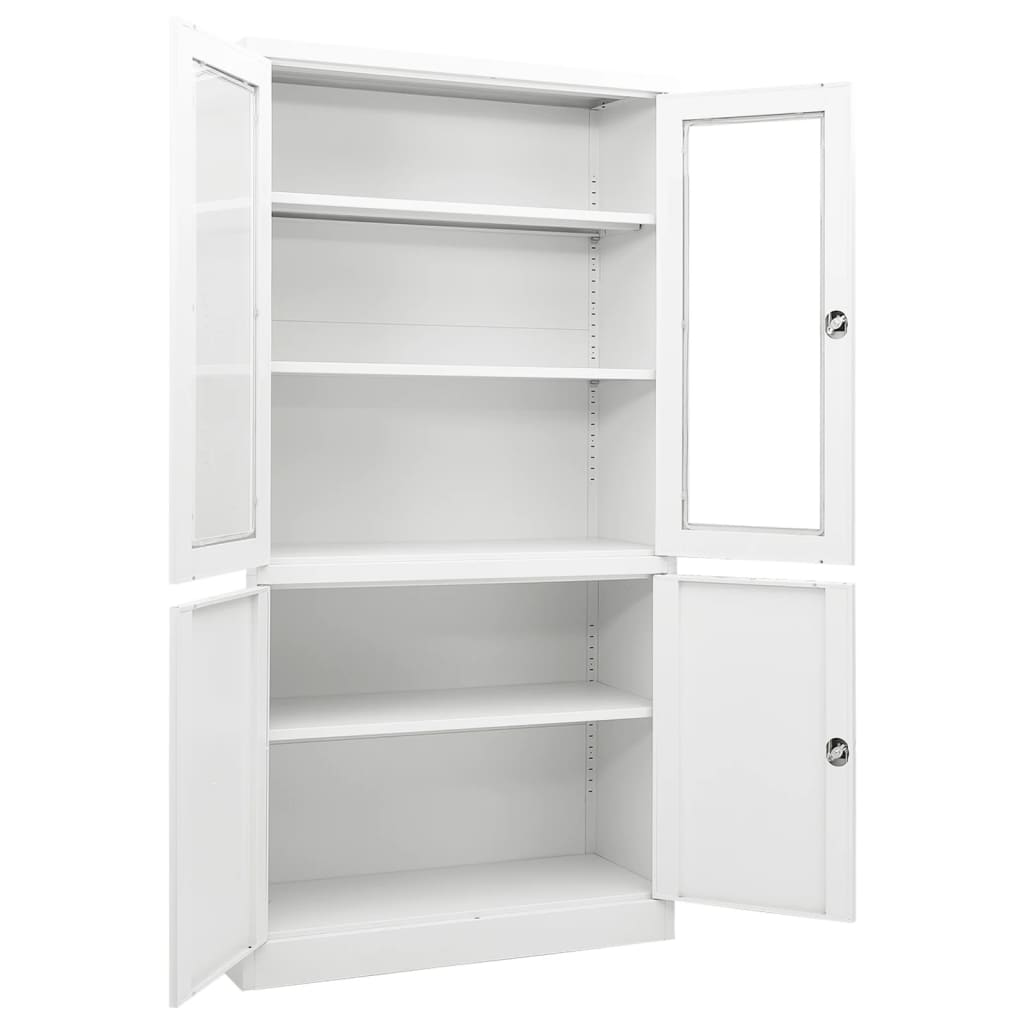 vidaXL Office Cabinet White 90x40x180 cm Steel