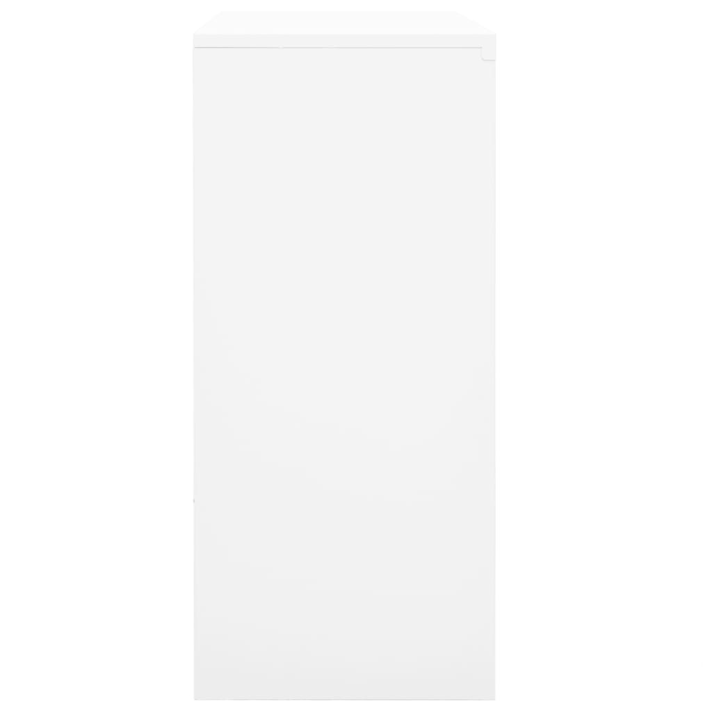 vidaXL Office Cabinet with Sliding Door White 90x40x90 cm Steel
