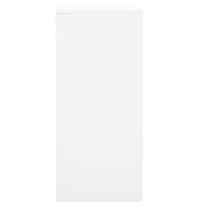 vidaXL Office Cabinet with Sliding Door White 90x40x90 cm Steel