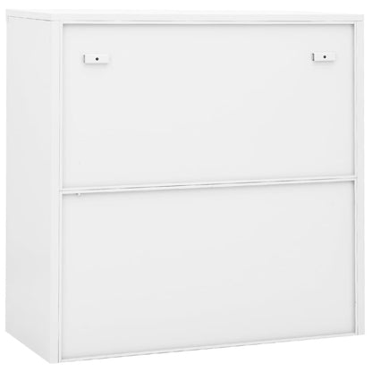 vidaXL Office Cabinet with Sliding Door White 90x40x90 cm Steel