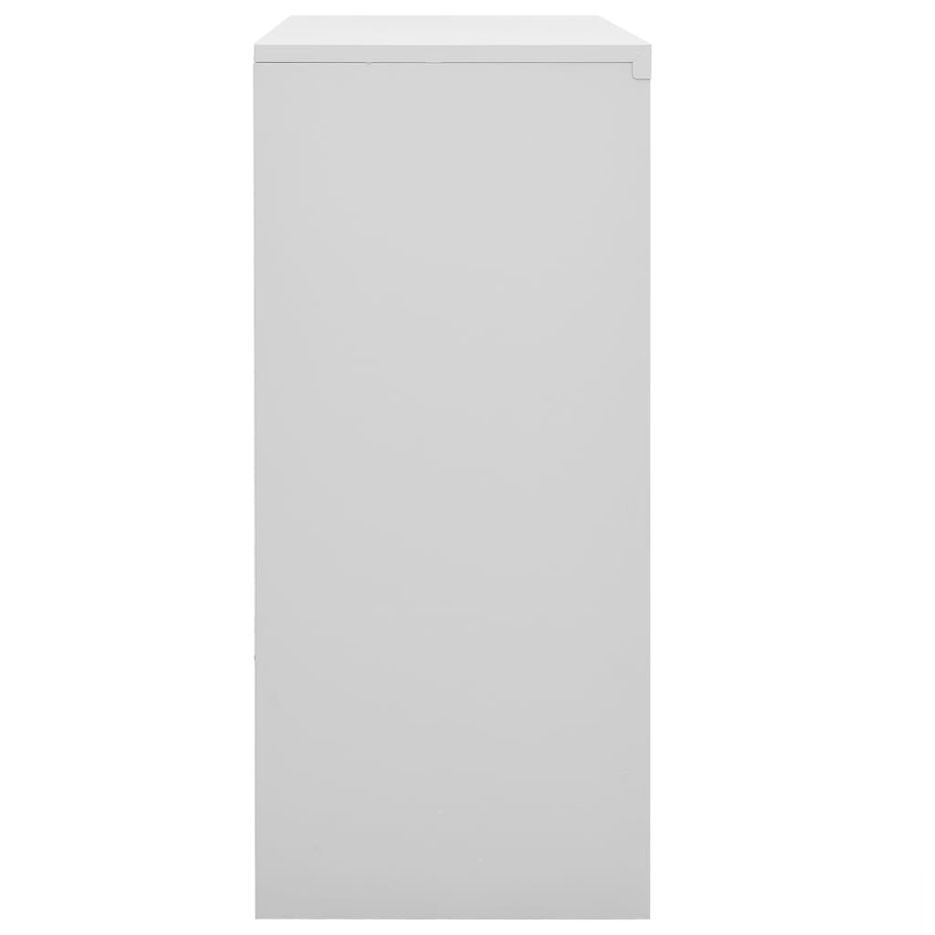 vidaXL Office Cabinet | Light grey | Steel | Medium | Locks | Office Cabinet