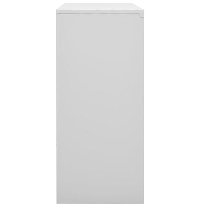 vidaXL Office Cabinet | Light grey | Steel | Medium | Locks | Office Cabinet