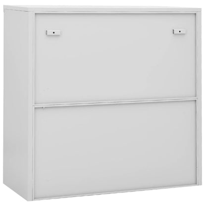 vidaXL Office Cabinet | Light grey | Steel | Medium | Locks | Office Cabinet