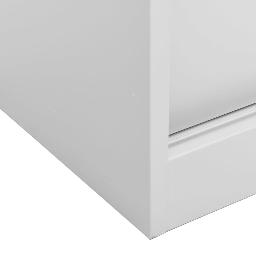 vidaXL Office Cabinet | Light grey | Steel | Medium | Locks | Office Cabinet